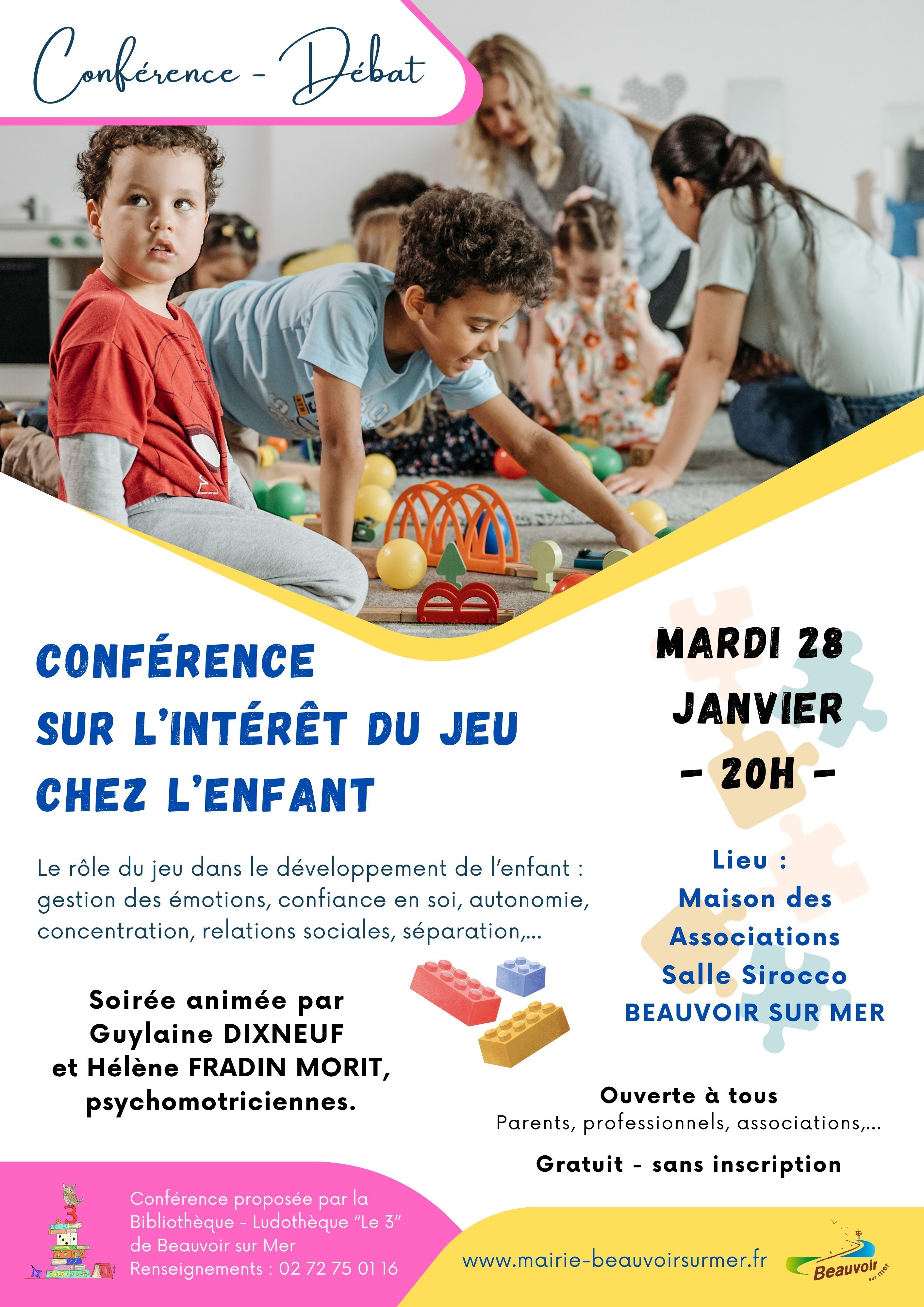 conférence Les enjeux du jeux chez l'enfant affiche